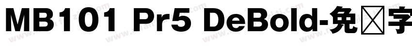 MB101 Pr5 DeBold字体转换